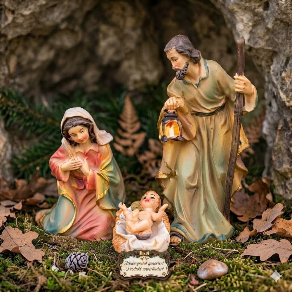 Heilige Familie K 004-01 ca. 8 cm - 4-tlg. – Zauber der Heiligen Nacht
